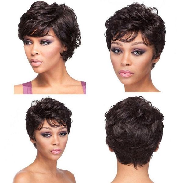 ladies wig african short hair small volume chemical fiber high temperature wire cross-border wig hair cover, Black
ladies wig african short hair small volume chemical fiber high temperature wire cross-border wig hair cover, Black