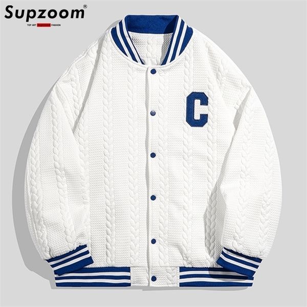men's jackets supzoom arrival rib sleeve cotton embroidery letter single breasted casual bomber baseball jacket loose cardigan coat 221, Black;brown
men's jackets supzoom arrival rib sleeve cotton embroidery letter single breasted casual bomber baseball jacket loose cardigan coat 221, Black;brown