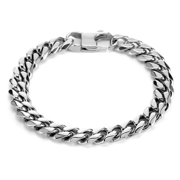 17.5cm link brief silver color fashion simple mens bangle stainless steel chain handcuffs bracelet watchband jewelry gift for men boys non f, Black
17.5cm link brief silver color fashion simple mens bangle stainless steel chain handcuffs bracelet watchband jewelry gift for men boys non f, Black