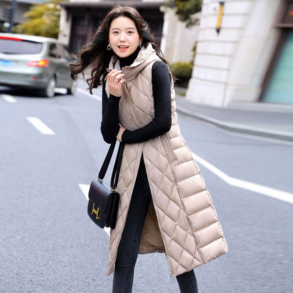 women's vests 0454 black khaki beige long vest women winter hooded vest waistcoat female warm thick slim vest waistcoat female down cot, Black;white
women's vests 0454 black khaki beige long vest women winter hooded vest waistcoat female warm thick slim vest waistcoat female down cot, Black;white