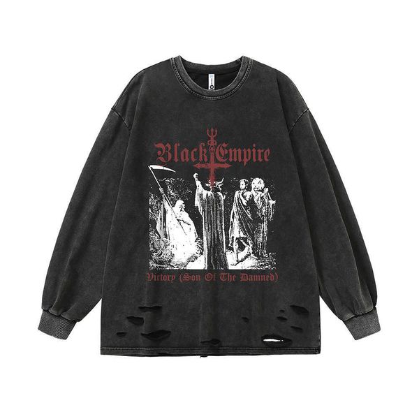 men's t-shirts black empire ripped t shirts goth men long sleeve y2k grunge t-shirts oversized retro men clothes harajuku anime streetw, White;black
men's t-shirts black empire ripped t shirts goth men long sleeve y2k grunge t-shirts oversized retro men clothes harajuku anime streetw, White;black