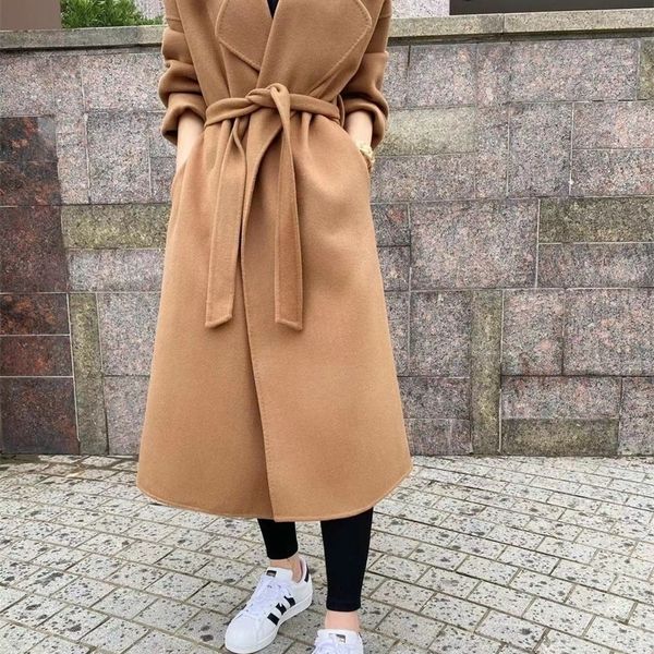 womens wool blends brand double sided female 100% wool coat solid color long lengthen womens woolen coat winter warm overcoat 221007, Black
womens wool blends brand double sided female 100% wool coat solid color long lengthen womens woolen coat winter warm overcoat 221007, Black