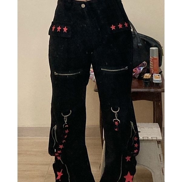 women's jeans suchcute gothic bandage women dark academic low waist wide leg pant harajuku vintage emo hip hop denim trousers punk styl, Blue
women's jeans suchcute gothic bandage women dark academic low waist wide leg pant harajuku vintage emo hip hop denim trousers punk styl, Blue