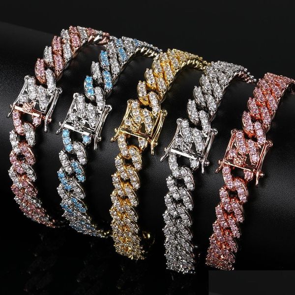 link chain 5 colors for ops 9mm 7 8inch gold plated micro prong setting cz cuban bracelet link mens jewelry183s drop del bdedome dht57, Black
link chain 5 colors for ops 9mm 7 8inch gold plated micro prong setting cz cuban bracelet link mens jewelry183s drop del bdedome dht57, Black