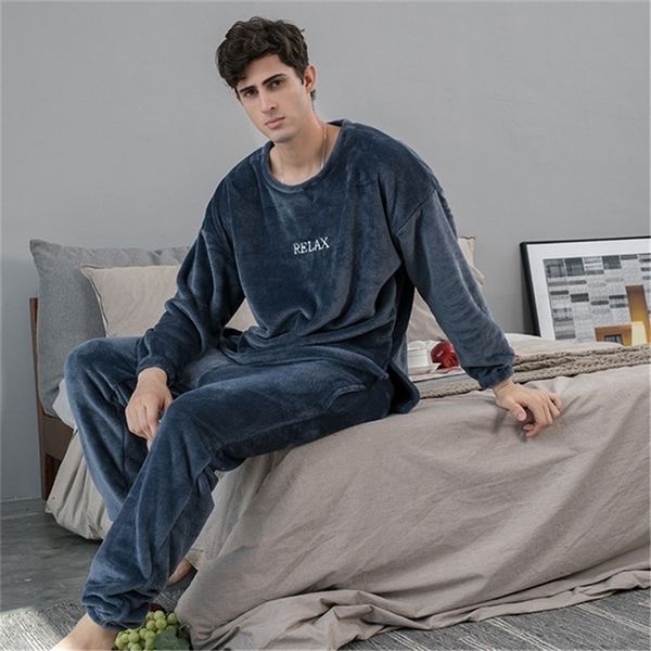 men's sleepwear thick flannel male pajamas sets loose o neck for couples warm winter home clothes clothing pajama pants 2pcs set 221007, Black;brown
men's sleepwear thick flannel male pajamas sets loose o neck for couples warm winter home clothes clothing pajama pants 2pcs set 221007, Black;brown