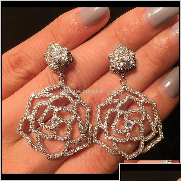stud fashion luxury designer super sparkling diamonds zirconia camellia flower pendant earrings for women girls sier post m bdegarden dht89, Golden;silver
stud fashion luxury designer super sparkling diamonds zirconia camellia flower pendant earrings for women girls sier post m bdegarden dht89, Golden;silver