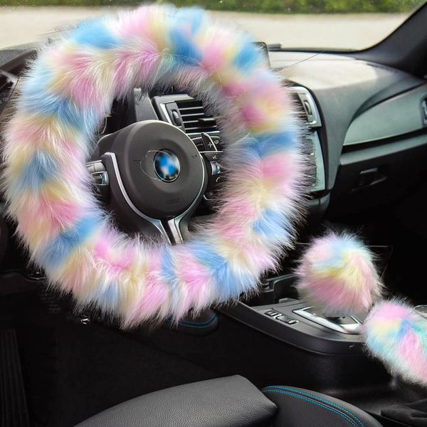 fuzzy steering wheel cover for women girl cute fluffy steering wheel cover with handbrake gear shift fur plush non-slip fox fur furry decor
fuzzy steering wheel cover for women girl cute fluffy steering wheel cover with handbrake gear shift fur plush non-slip fox fur furry decor