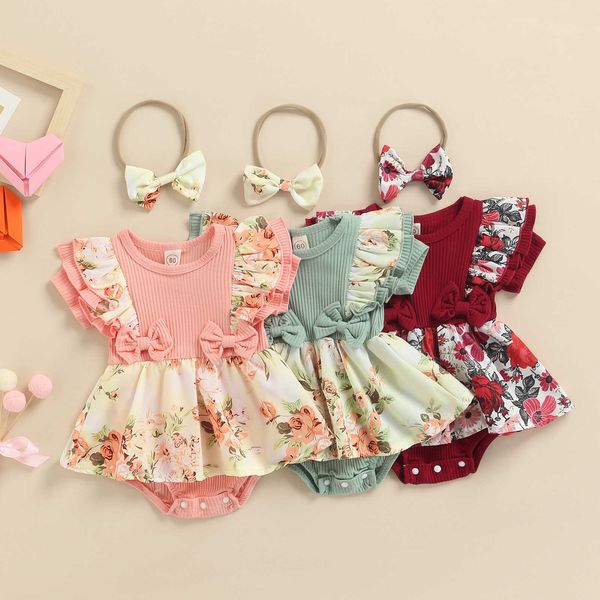 rompers 018m newborn baby girls flower ruffle romper short sleeve jumpsuit sunsuit toddler girl summer clothing headband j220922, Blue
rompers 018m newborn baby girls flower ruffle romper short sleeve jumpsuit sunsuit toddler girl summer clothing headband j220922, Blue
