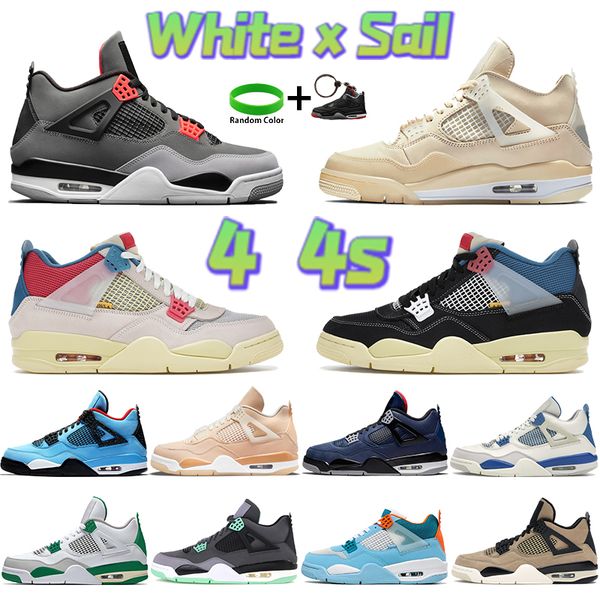 white x sail 4 4s basketball shoes men designer sneakers unla noir infrared shimmer cool grey sp pine green mens sports trainers women shoe, Black
white x sail 4 4s basketball shoes men designer sneakers unla noir infrared shimmer cool grey sp pine green mens sports trainers women shoe, Black