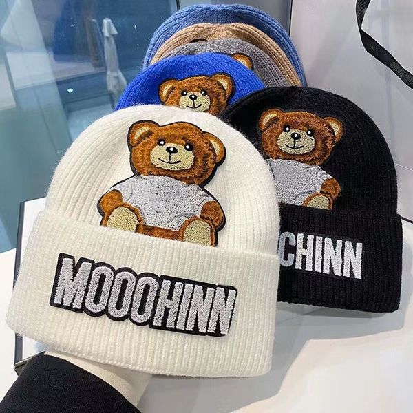 designer bonnet children knitted hats luxury letter anime bear winter hat outdoor cold protection warm plush soft popular trend piece for wi, Blue;gray
designer bonnet children knitted hats luxury letter anime bear winter hat outdoor cold protection warm plush soft popular trend piece for wi, Blue;gray