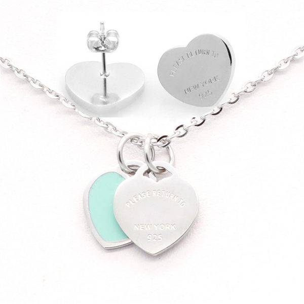 brands double heart t enamel colors charms necklace earring set party jewelry stainless steel women luxury necklaces earrin2330, Silver
brands double heart t enamel colors charms necklace earring set party jewelry stainless steel women luxury necklaces earrin2330, Silver
