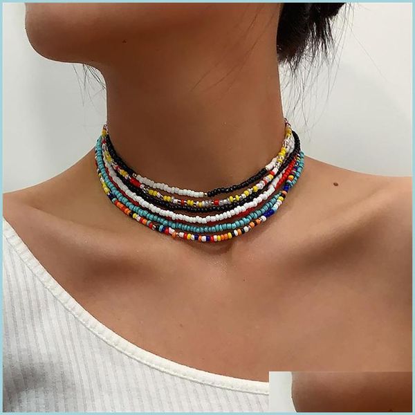 beaded necklaces 7pcs/set colorf resin seed beads necklaces clavicle bead choker collar women girl fashion beach party necklace state dheiy, Silver
beaded necklaces 7pcs/set colorf resin seed beads necklaces clavicle bead choker collar women girl fashion beach party necklace state dheiy, Silver