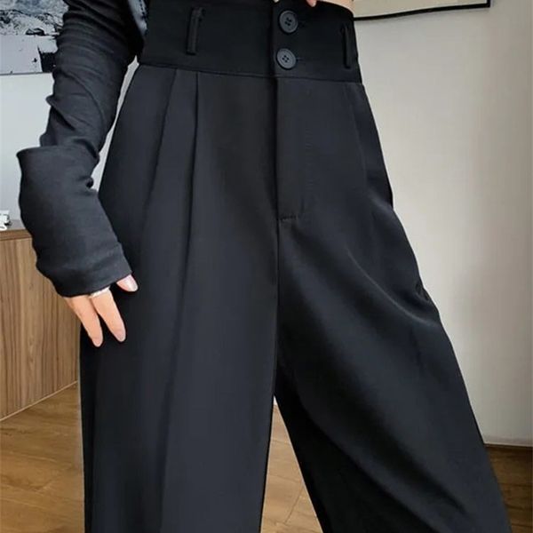 womens pants capris yitimoky black suit pants for women korean 2 buttons wide leg trousers vintage streetwear high fashion office ladies wor, Black;white
womens pants capris yitimoky black suit pants for women korean 2 buttons wide leg trousers vintage streetwear high fashion office ladies wor, Black;white