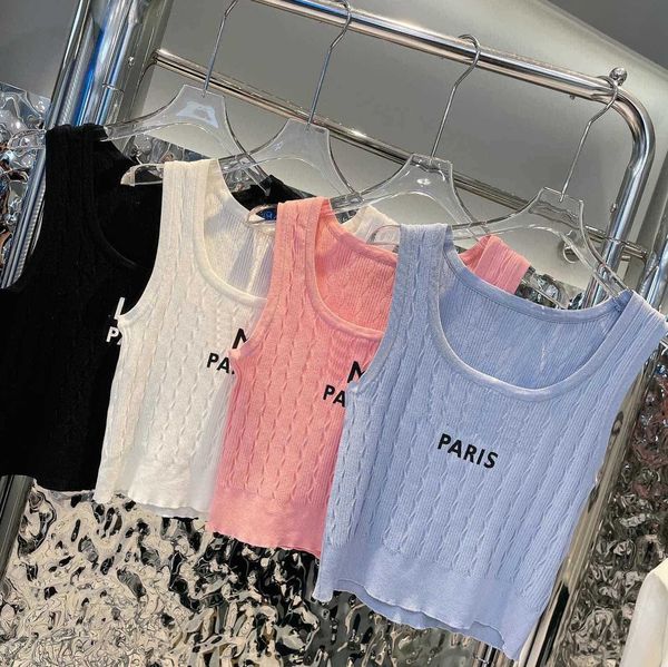 women's tanks camis fashion knitted vest designer letter pattern women's sleeveless slim fit tank, White
women's tanks camis fashion knitted vest designer letter pattern women's sleeveless slim fit tank, White