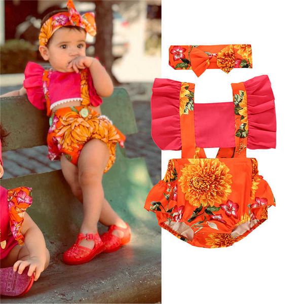rompers newborn baby girl clothes sunflowers print flower ruffle sleeve romper jumpsuit headband 2 piece outfits sunsuit summer set j220922, Blue
rompers newborn baby girl clothes sunflowers print flower ruffle sleeve romper jumpsuit headband 2 piece outfits sunsuit summer set j220922, Blue