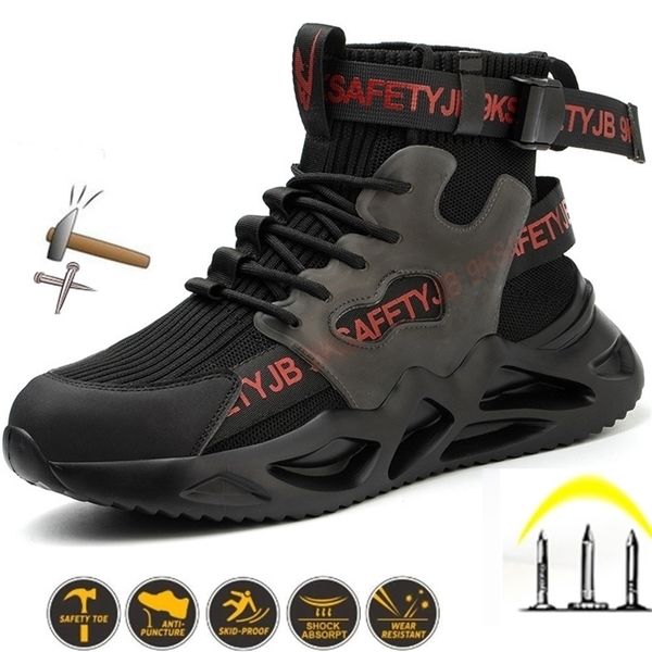 boots men safety shoes metal toe indestructible shoe work with steel waterproof breathable sneakers 221007, Black
boots men safety shoes metal toe indestructible shoe work with steel waterproof breathable sneakers 221007, Black