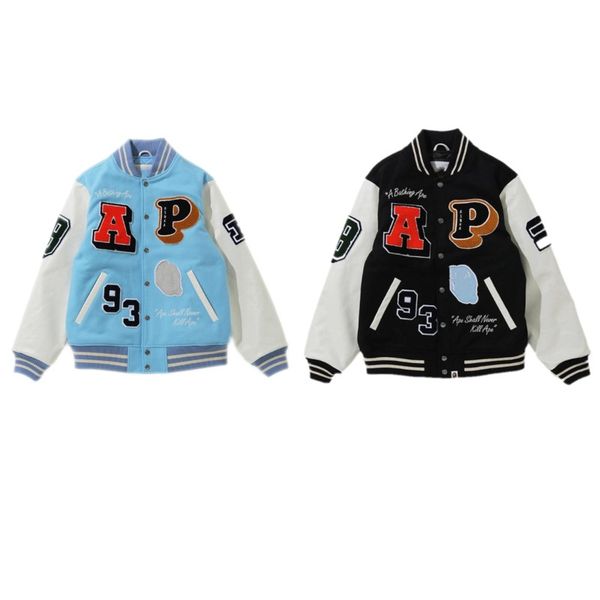 fashion designer jacket windbreaker long sleeve mens jackets hoodie clothing buttons with letter pattern baseball uniform coat, Black;brown
fashion designer jacket windbreaker long sleeve mens jackets hoodie clothing buttons with letter pattern baseball uniform coat, Black;brown