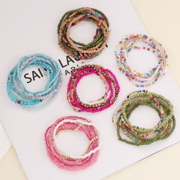 s3236 bohemian fashion jewelry elastic strands multi layer beaded bracelet colorful beads bracelets, Black
s3236 bohemian fashion jewelry elastic strands multi layer beaded bracelet colorful beads bracelets, Black