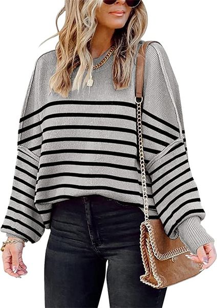 women's t-shirt knit sweaters long sleeve ribbed pullover solid basic sweaters jumper, White
women's t-shirt knit sweaters long sleeve ribbed pullover solid basic sweaters jumper, White