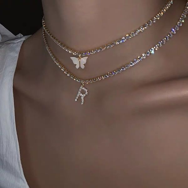 multilayer butterfly pendant women silver color 26 initials letters crystal chain necklace collar jewelry
multilayer butterfly pendant women silver color 26 initials letters crystal chain necklace collar jewelry