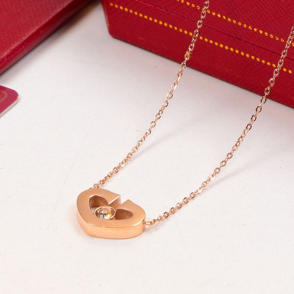 designer jewelry heart necklace female stainless steel couple gold chain pendant necklaces gift accessories wholesale, Silver
designer jewelry heart necklace female stainless steel couple gold chain pendant necklaces gift accessories wholesale, Silver