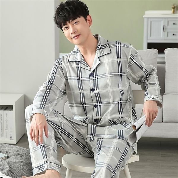 men's sleepwear pyjama set full cotton spring long sleeve print pajama suit autumn nightwear collar pijama male two piece 4xl 221007, Black;brown
men's sleepwear pyjama set full cotton spring long sleeve print pajama suit autumn nightwear collar pijama male two piece 4xl 221007, Black;brown