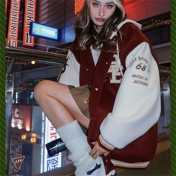 womens jackets vintage color embroidery detachable bomber jacket womens loose harajuku street bomber jacket couple street hooded jacket 2210, Black;brown
womens jackets vintage color embroidery detachable bomber jacket womens loose harajuku street bomber jacket couple street hooded jacket 2210, Black;brown