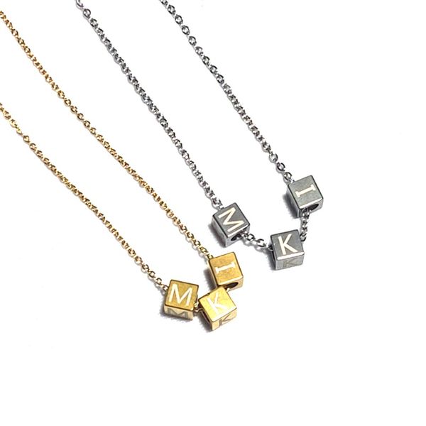 cubic bead pendant gold silver stainless steel mki brand initial necklace for men women fashion letters pendant choker jewelry collares
cubic bead pendant gold silver stainless steel mki brand initial necklace for men women fashion letters pendant choker jewelry collares