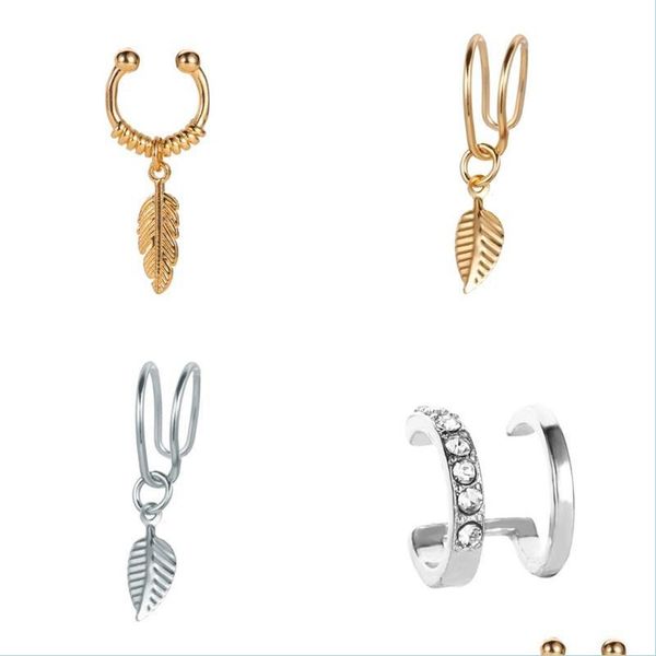 ear cuff 1pc fashion gold leaf ear cuff earring for women without piercing vintage crystal girls clip earrings jewerly gifts 151 d3 d dhsd2, Silver
ear cuff 1pc fashion gold leaf ear cuff earring for women without piercing vintage crystal girls clip earrings jewerly gifts 151 d3 d dhsd2, Silver
