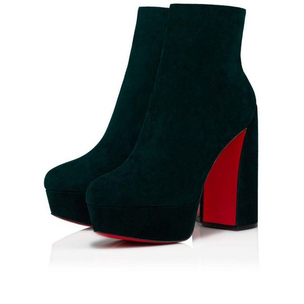 women ankle boot wedding party supper heel reds sole shoes movida booty 130mm black green suede platform pumps round toe short boots 35-43
women ankle boot wedding party supper heel reds sole shoes movida booty 130mm black green suede platform pumps round toe short boots 35-43