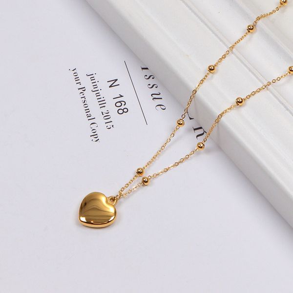 luxury heart necklace female stainless steel couple gold chain pendant jewelry on the neck gift for girlfriend accessories wholesale, Silver
luxury heart necklace female stainless steel couple gold chain pendant jewelry on the neck gift for girlfriend accessories wholesale, Silver