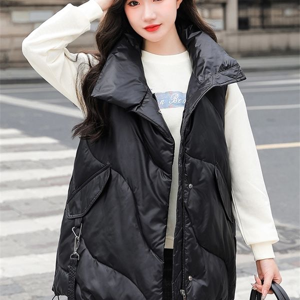 women's vests turn down collar women's autumn winter vest solid zipper pockets ladies loose sleeveless jacket thick vests waistcoa, Black;white
women's vests turn down collar women's autumn winter vest solid zipper pockets ladies loose sleeveless jacket thick vests waistcoa, Black;white