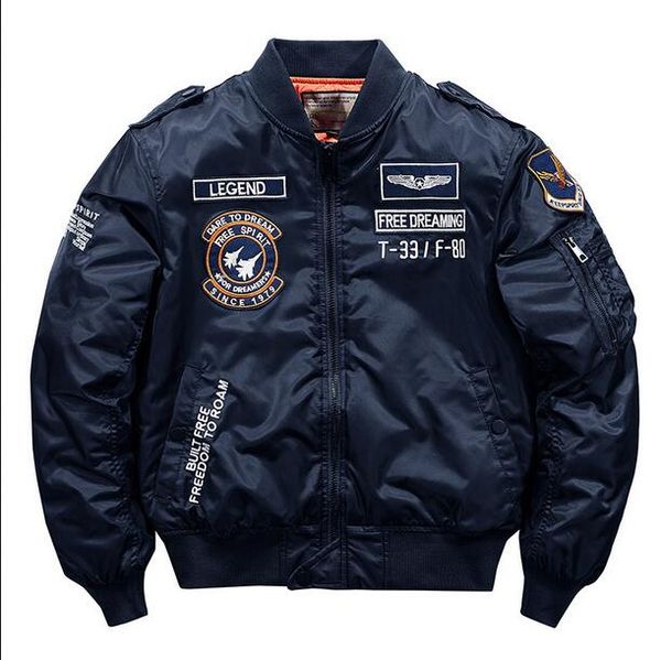 men flying bomber thick jacket japan military outwear ma1 flight pilot coat male varsity college outerwear overcoat, Black;brown
men flying bomber thick jacket japan military outwear ma1 flight pilot coat male varsity college outerwear overcoat, Black;brown