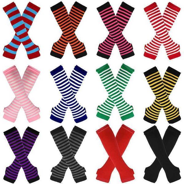 women long gloves arm cover black and white stripe finger cotton long wrist cover glove
women long gloves arm cover black and white stripe finger cotton long wrist cover glove