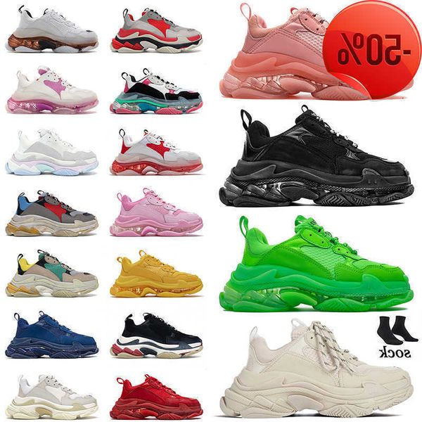 designer triple s outdoor shoes platform sneakers retro 17fw fashion crystal bottom clear sole black white pink off men women luxurys
designer triple s outdoor shoes platform sneakers retro 17fw fashion crystal bottom clear sole black white pink off men women luxurys