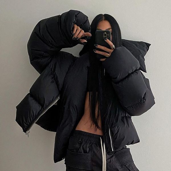 women's down & parkas coat zipper scarf collar puffer short jackets high street outwear casual parka, Black
women's down & parkas coat zipper scarf collar puffer short jackets high street outwear casual parka, Black