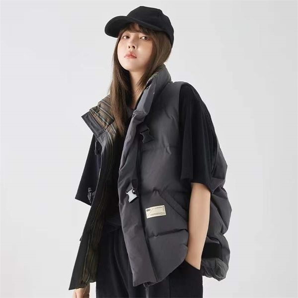 women's vests couple models down cotton vest men's and women's same autumn and winter outer wear casual loose vest jacket 221, Black;white
women's vests couple models down cotton vest men's and women's same autumn and winter outer wear casual loose vest jacket 221, Black;white
