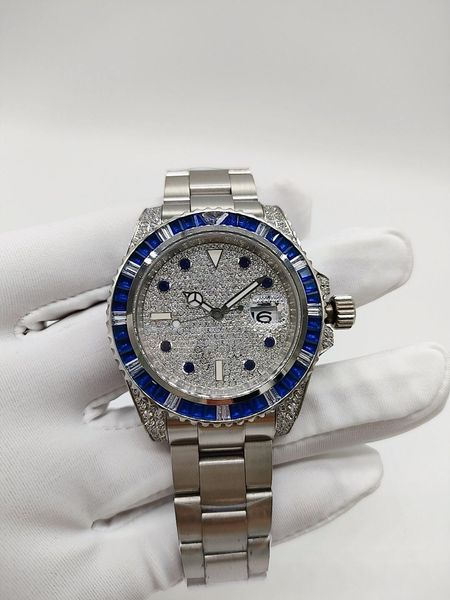 mens automatic mechanical movement watch blue diamond bezel full stainless steel strap men wristwatch fashion sports waterproof man wristwat, Slivery;brown
mens automatic mechanical movement watch blue diamond bezel full stainless steel strap men wristwatch fashion sports waterproof man wristwat, Slivery;brown
