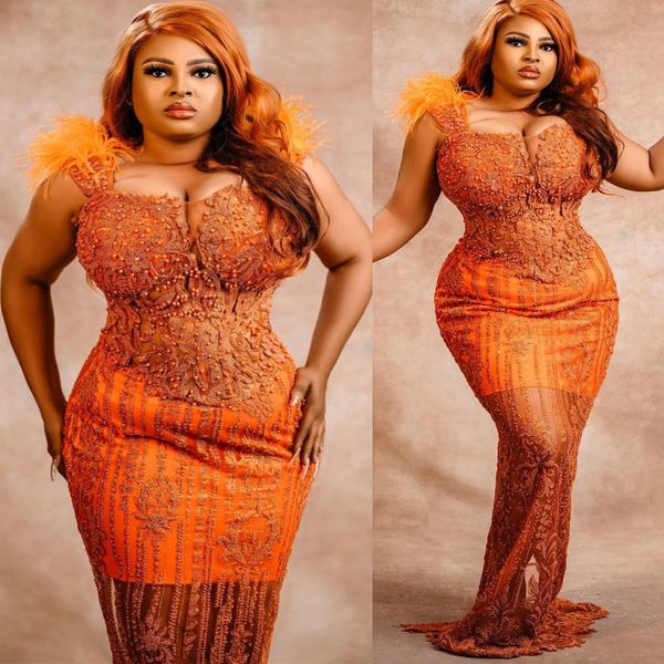 2022 arabic aso ebi mermaid orange prom dresses lace beaded evening formal party second reception birthday engagement gowns dress zj0145, Black
2022 arabic aso ebi mermaid orange prom dresses lace beaded evening formal party second reception birthday engagement gowns dress zj0145, Black