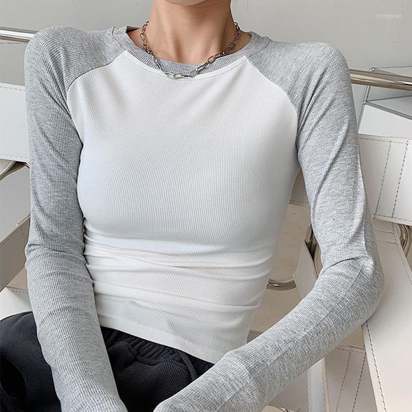women's t shirts cotton crop shirt women 2022 spring patchwork tshirt long sleeve tees woman clothes t-shirt slim tee poleras mujer, White
women's t shirts cotton crop shirt women 2022 spring patchwork tshirt long sleeve tees woman clothes t-shirt slim tee poleras mujer, White