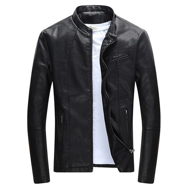 men's leather faux autumn winter casual zipper pu jacket motorcycle men leisure clothing slim 221007, Black
men's leather faux autumn winter casual zipper pu jacket motorcycle men leisure clothing slim 221007, Black