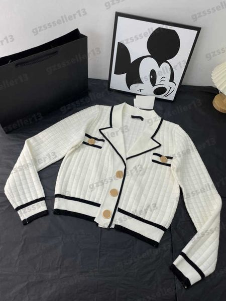 cardigan womens sweater metal logo button lapel collar knitted jacket classic brands cardigans sweaters designer women clothing 0912, White;black
cardigan womens sweater metal logo button lapel collar knitted jacket classic brands cardigans sweaters designer women clothing 0912, White;black