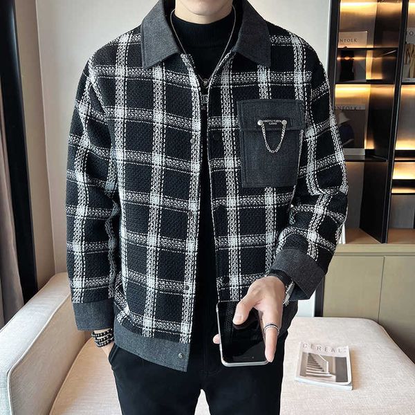 fur faux men's fur autumn winter plaid woolen jackets men classic fashion casual business trench coat short social windbreaker streetwe, Black
fur faux men's fur autumn winter plaid woolen jackets men classic fashion casual business trench coat short social windbreaker streetwe, Black
