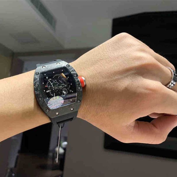 rakish mechanical cool wrist watches tv factory rm055 designer men's carbon fiber hollow out personalized tape fashion luminous rbzd bh, Slivery;brown
rakish mechanical cool wrist watches tv factory rm055 designer men's carbon fiber hollow out personalized tape fashion luminous rbzd bh, Slivery;brown