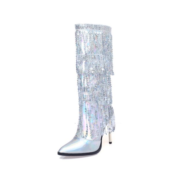 2022 women's boots autumn winter new european and american dance mid fashion latin belly night show special slim high heel sleeve boots, Black
2022 women's boots autumn winter new european and american dance mid fashion latin belly night show special slim high heel sleeve boots, Black