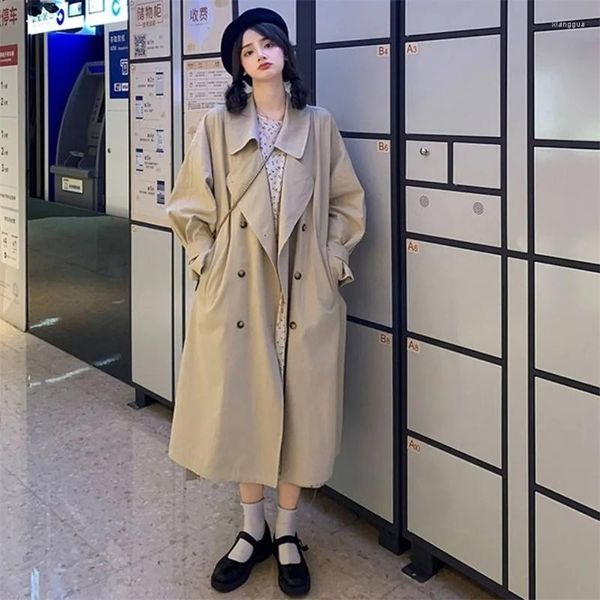 women's trench spring and autumn 2022 korean style loose drape windbreaker women's mid-length japanese wear british jacket, Tan;black
women's trench spring and autumn 2022 korean style loose drape windbreaker women's mid-length japanese wear british jacket, Tan;black