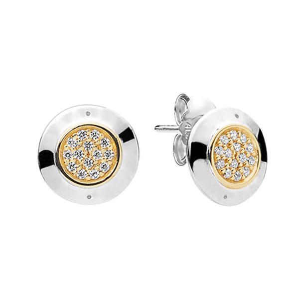 sparkling 925 silver logo stud earrings yellow gold plated classic party jewelry for women men with original box for pandora disc earring, Golden;silver
sparkling 925 silver logo stud earrings yellow gold plated classic party jewelry for women men with original box for pandora disc earring, Golden;silver
