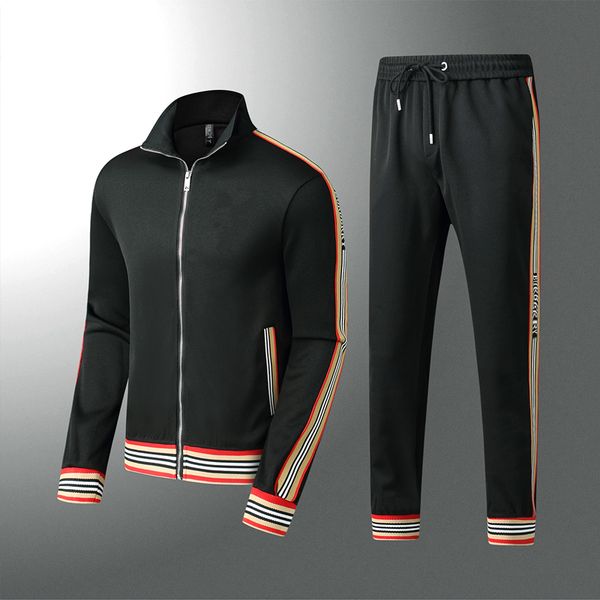 23ss men women tracksuits two pieces set jacket pants with letters and strips printed p003, Gray
23ss men women tracksuits two pieces set jacket pants with letters and strips printed p003, Gray