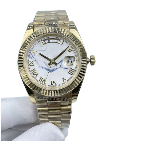 luxury mens watch stainless steel bracelet 18k gold ii roman dial 41mm automatic mechanical gifts man wristwatch super quality, Slivery;brown
luxury mens watch stainless steel bracelet 18k gold ii roman dial 41mm automatic mechanical gifts man wristwatch super quality, Slivery;brown