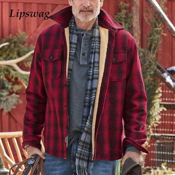 men's fur faux fur retro plaid printed woolen coats men casual loose long sleeve outerwear 2021 autumn winter mens fashion turn-down co, Black
men's fur faux fur retro plaid printed woolen coats men casual loose long sleeve outerwear 2021 autumn winter mens fashion turn-down co, Black